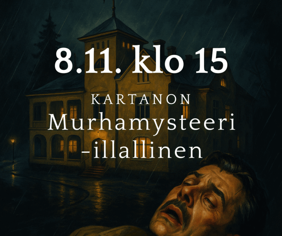 Kartanon Murhamysteeri -illallinen 8.11.2025 klo 15